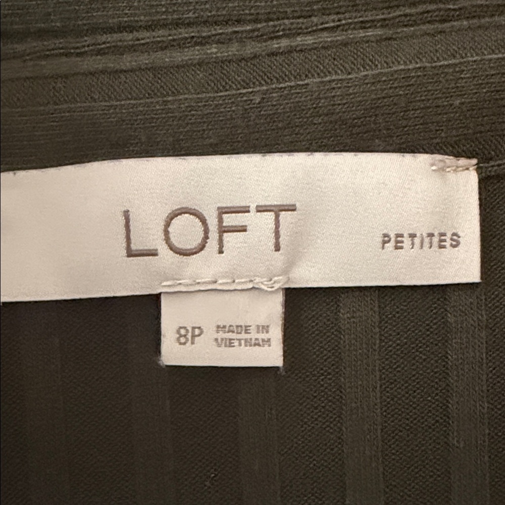 LOFT Ribbed Button-Down Shirt Dress - Picture 2 of 5
